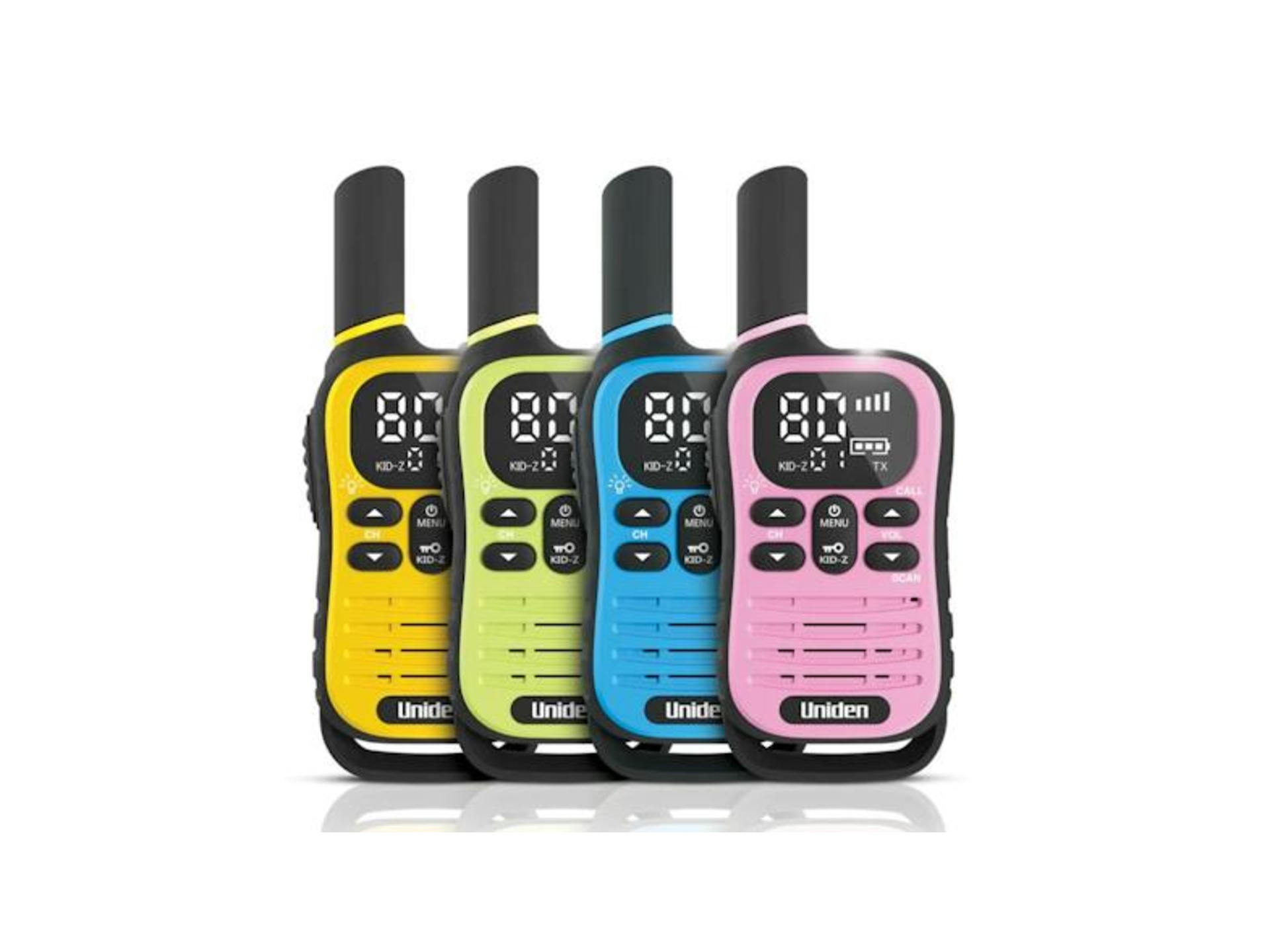 Uniden UH45-4MAX Handheld UHF-CB Radio Quad Colour Pack