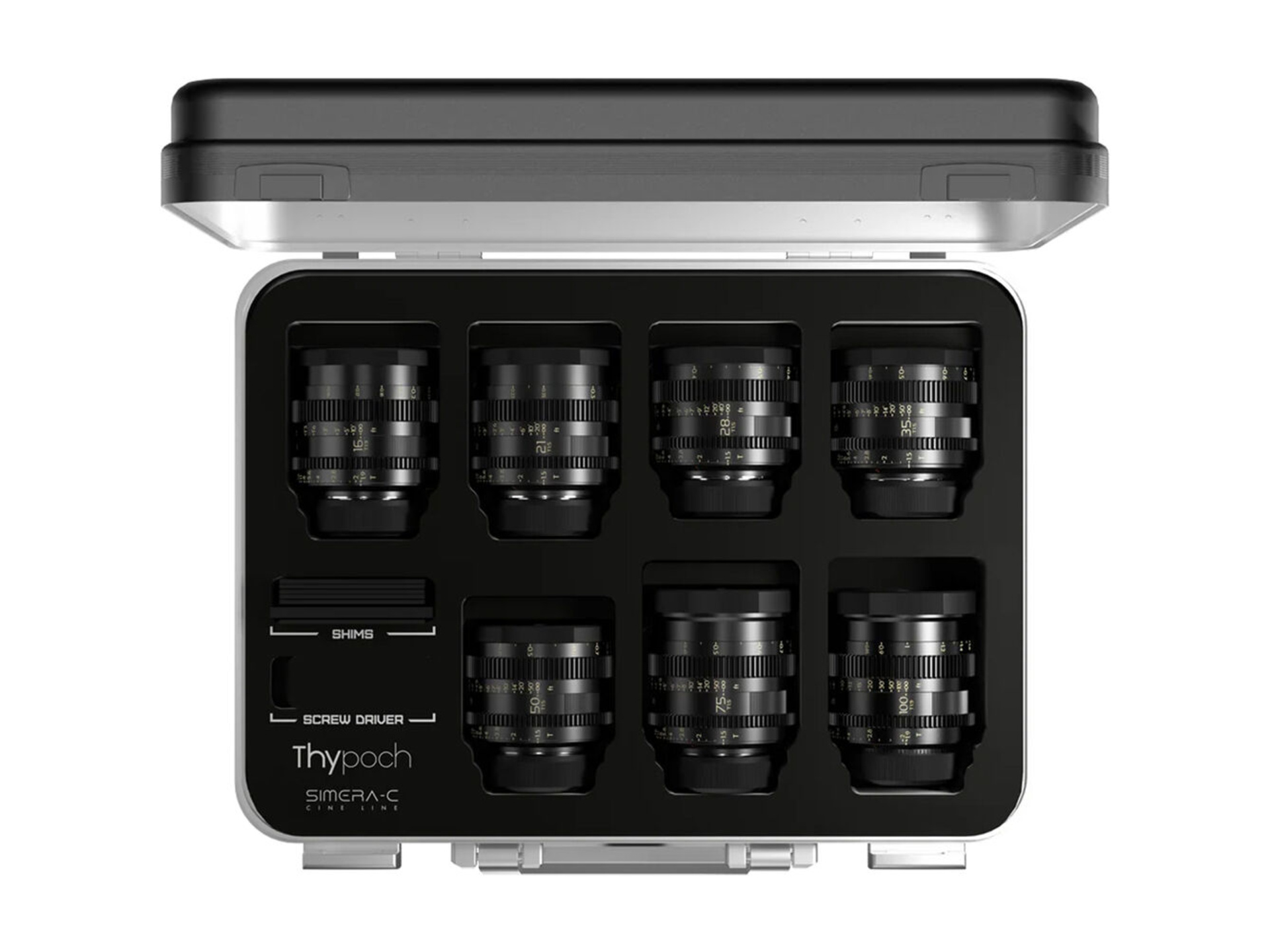 Thypoch Simera-C T1.5/T1.9 Cine 7-Lens Kit with Hard Case (Leica M)