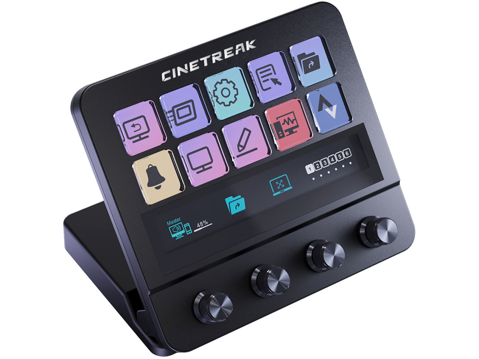 CineTreak CT-SD10 Touchscreen Streaming Console with 10 LCD Keys (Black)