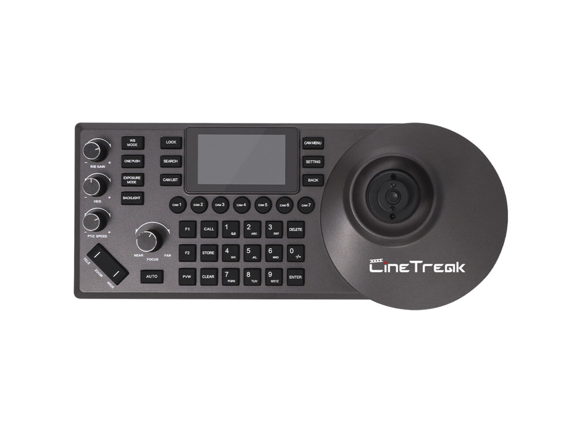 CineTreak CT-CR02 Multifunctional NDI PTZ Remote Controller with NDI HX Preview and Joystick Control