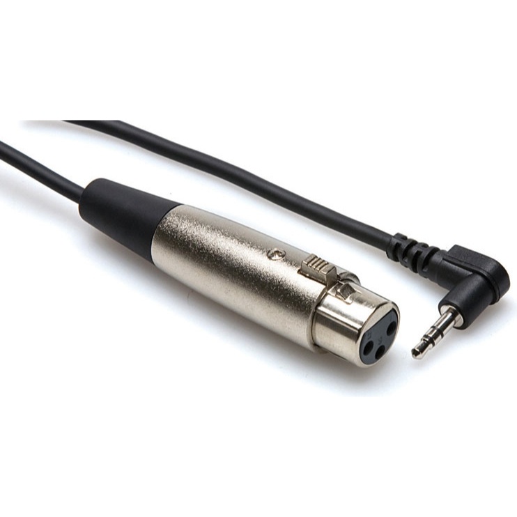 Hosa XVM-105F Stereo Mini Angled Male to 3-Pin XLR Female Cable - 5'