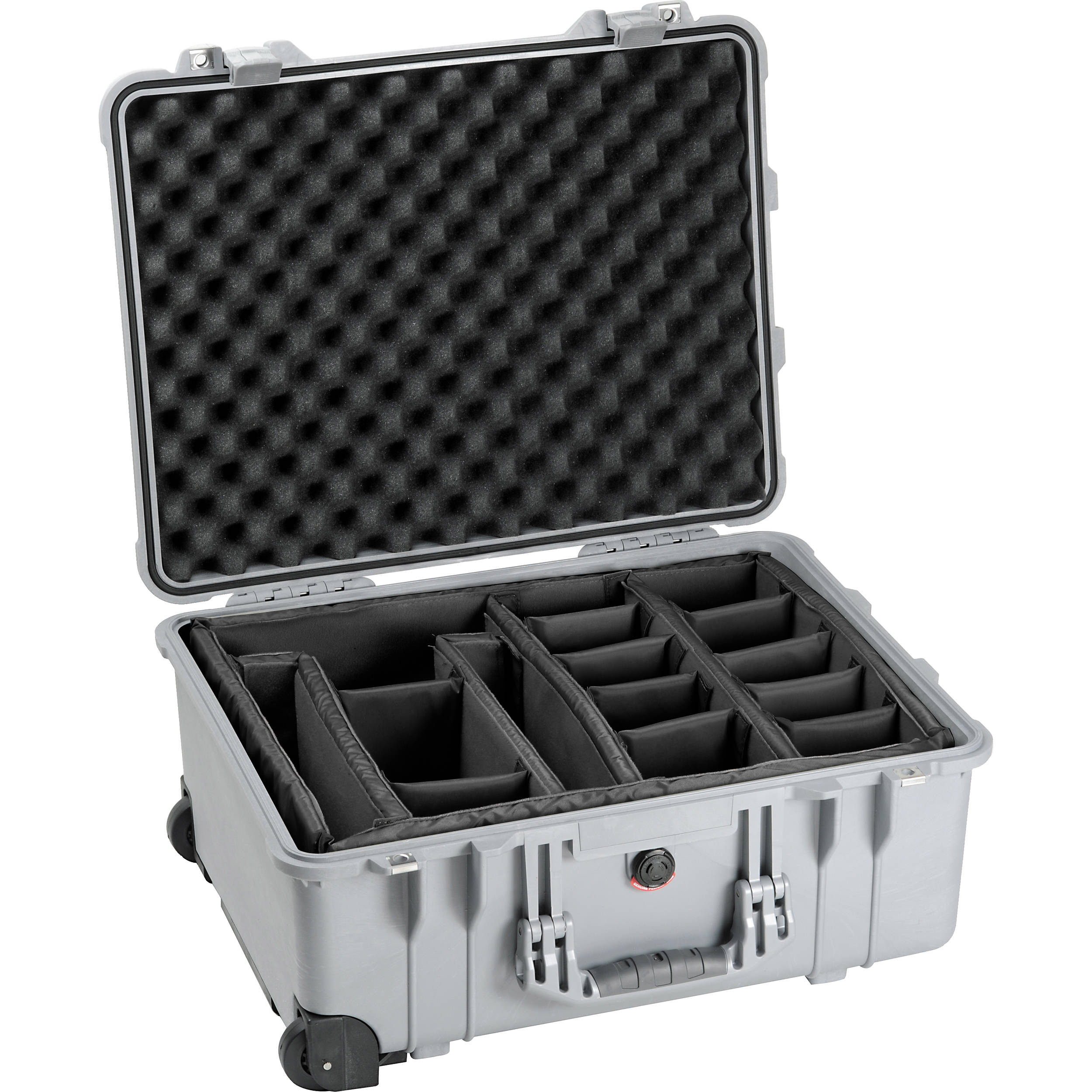 Pelican 1564 Case - With Padded Divider Set (Silver)
