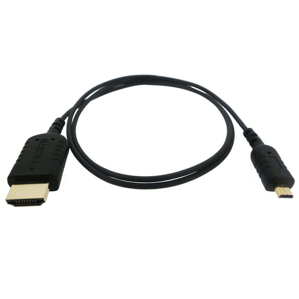 HYPER HyperThin Micro HDMI to HDMI Cable - 2.6' (Black)