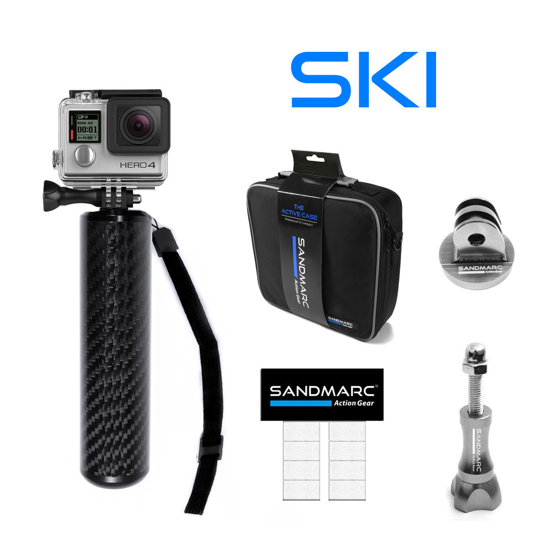 SandMarc Ski Bundle handle and case for GoPro