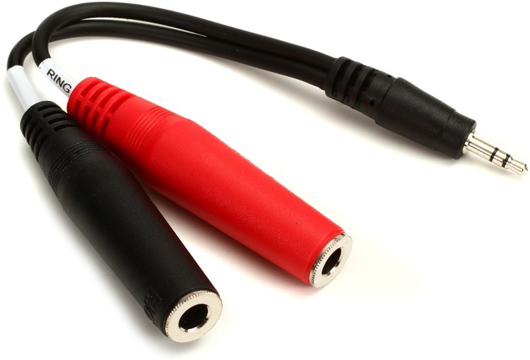 Hosa YMP-137 3.5mm to 1/4'' Breakout Cable