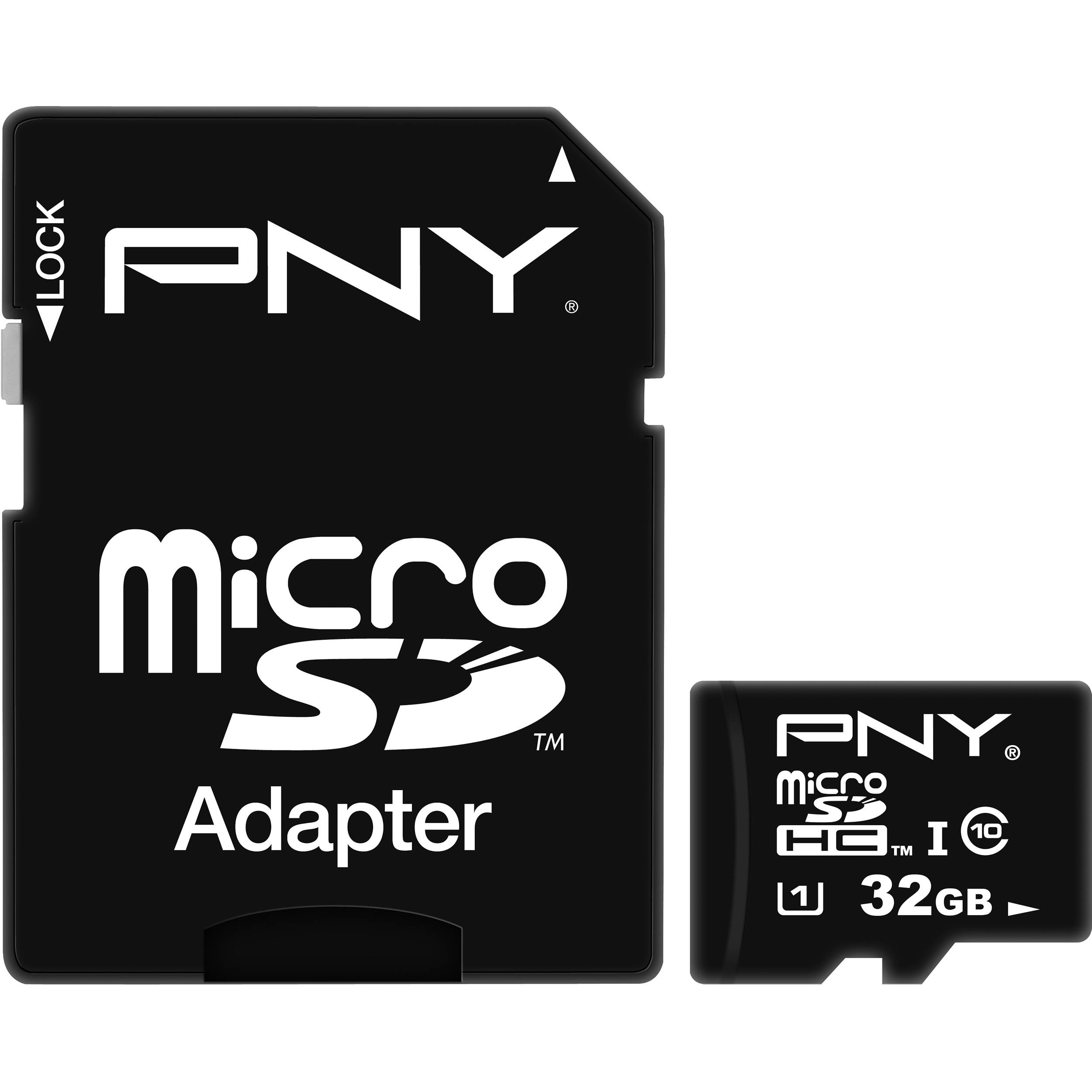 PNY Technologies 32GB High-Performance UHS-I microSDHC Memory Card (Class 10) with SD Adapter