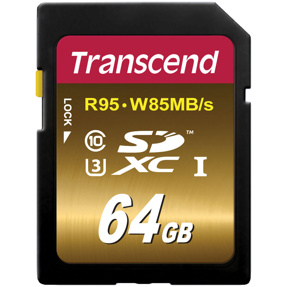 Transcend 64GB UHS-1 SDXC Memory Card (Write Speed 85 MB/s)