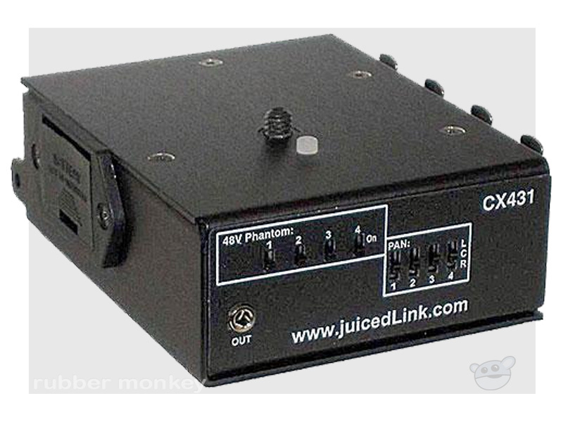 JuicedLink CX431 4 XLR Input Camcorder Preamp
