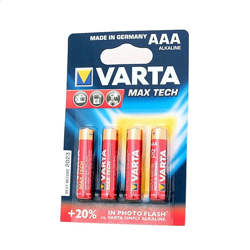 Varta Alkaline Maxi-Tech AAA Battery - (4 Pack)