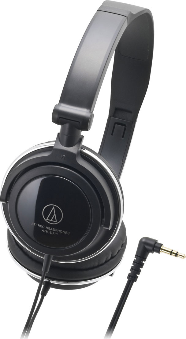 Audio Technica ATH-SJ11 Dynamic Headphones - Black