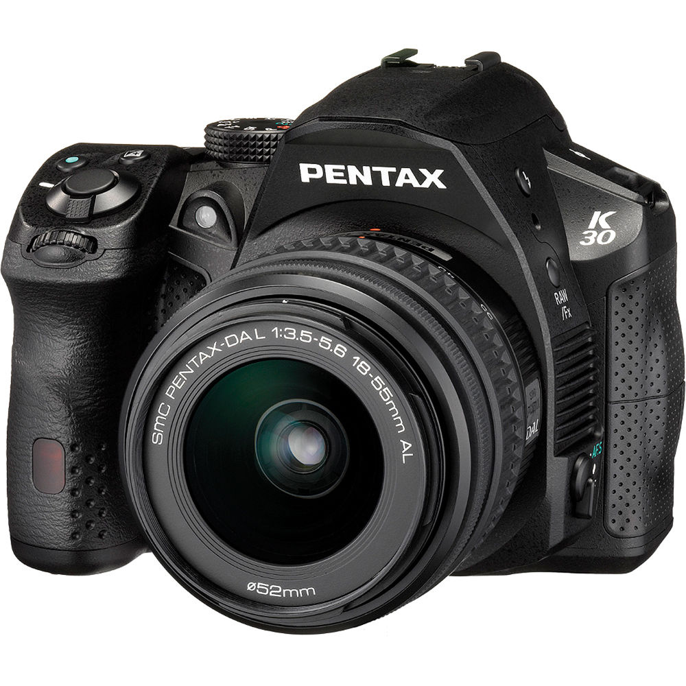 Pentax K-30 Digital Camera with 18-55mm AL Lens Kit (Black)
