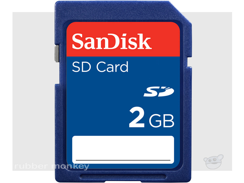 SanDisk 2GB SD Memory Card Class 2 - Blue