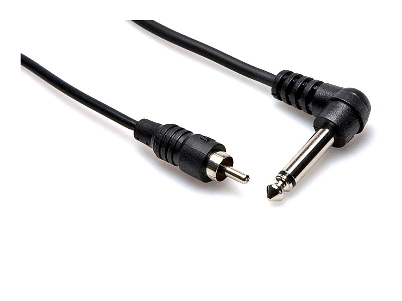 Hosa CPR-110R 1/4'' to RCA Cable 10ft (angled)