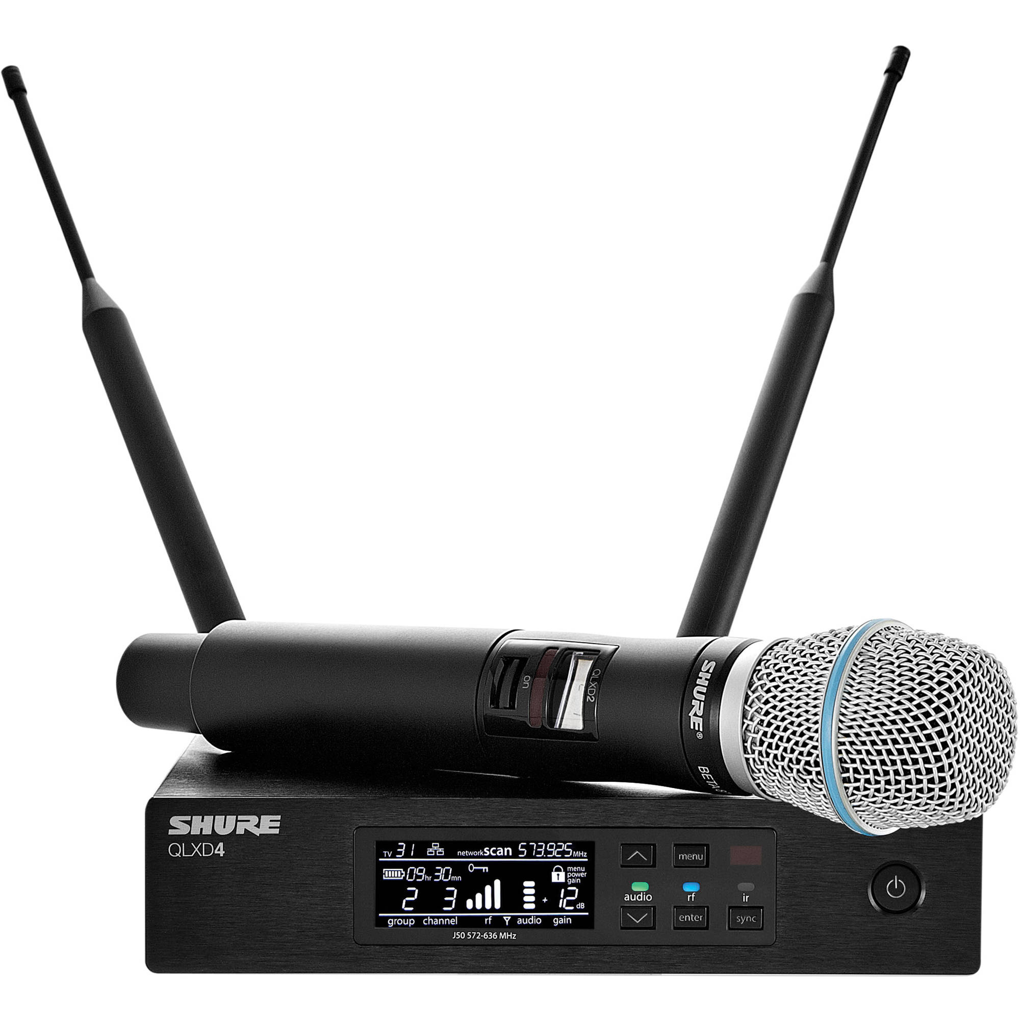 Shure QLXD24-B87A Handheld Wireless System with Beta 87A Microphone (L50: 632 to 696 MHz)