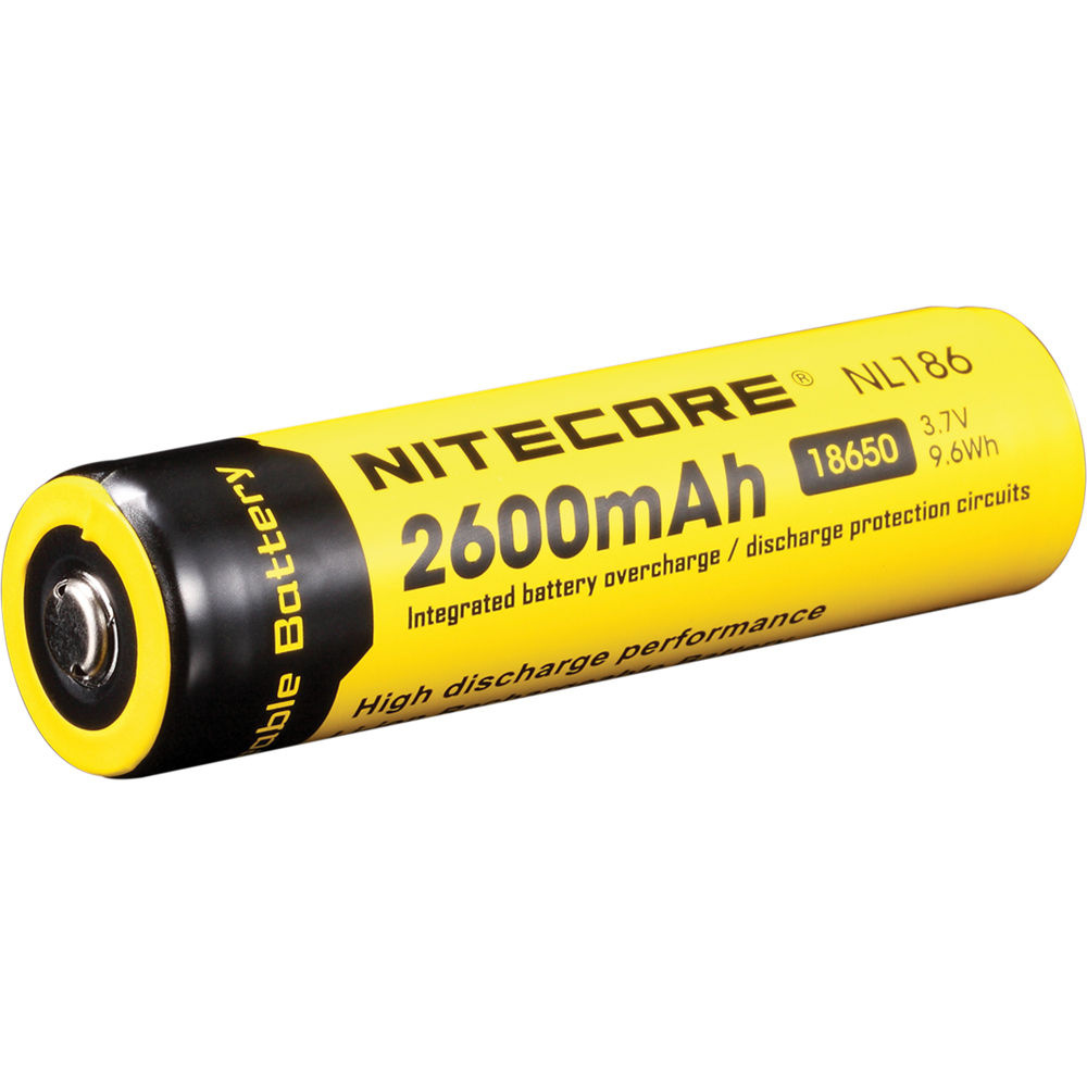 NITECORE NL186 - 18650 Li-Ion Rechargeable Battery (3.7V, 2600mAh)