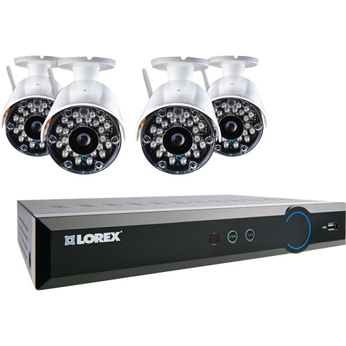 Lorex LH038 Eco Blackbox3 8-Ch 1TB HDD DVR and Four Wireless Outdoor Cameras