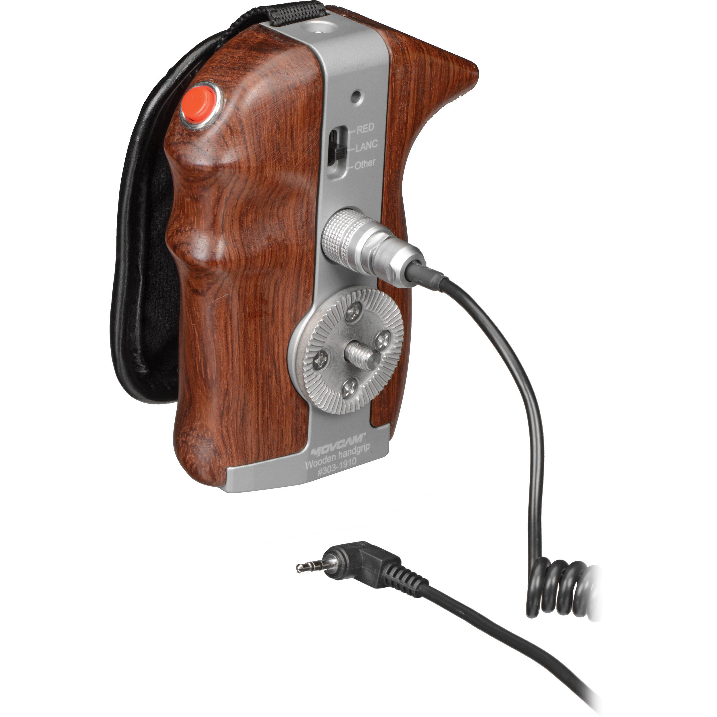 Movcam Right-Side Wooden Handgrip with VTR On/Off Trigger Switch