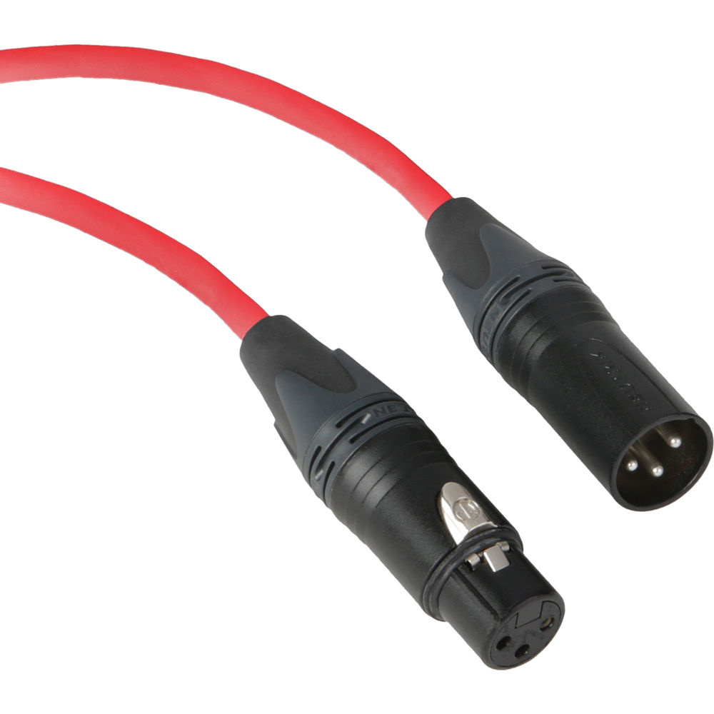 Kopul Premium Performance 3000 Series XLR M to XLR F Microphone Cable - 100' (30.5 m), Red