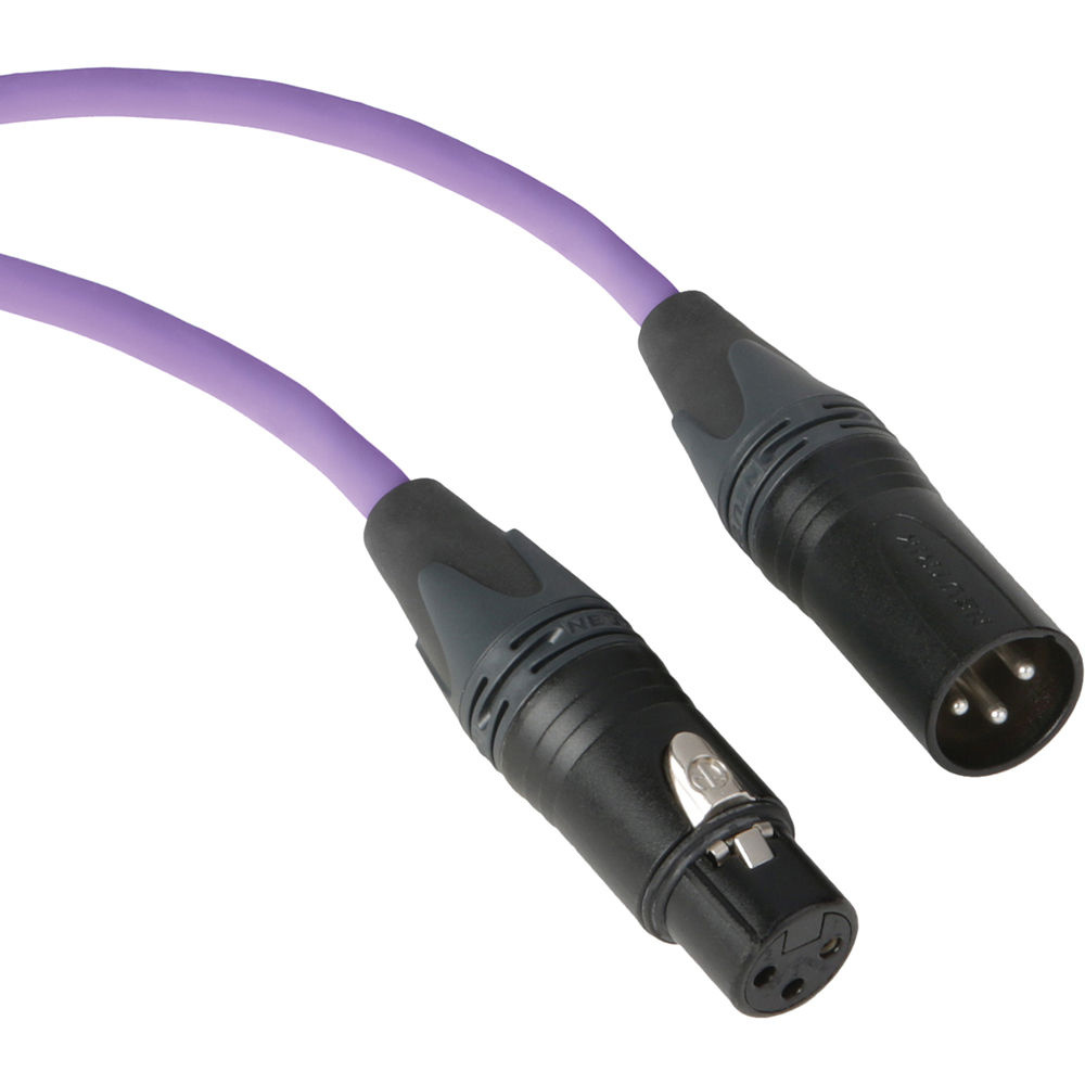Kopul Premium Performance 3000 Series XLR M to XLR F Microphone Cable - 100' (30.5 m), Violet