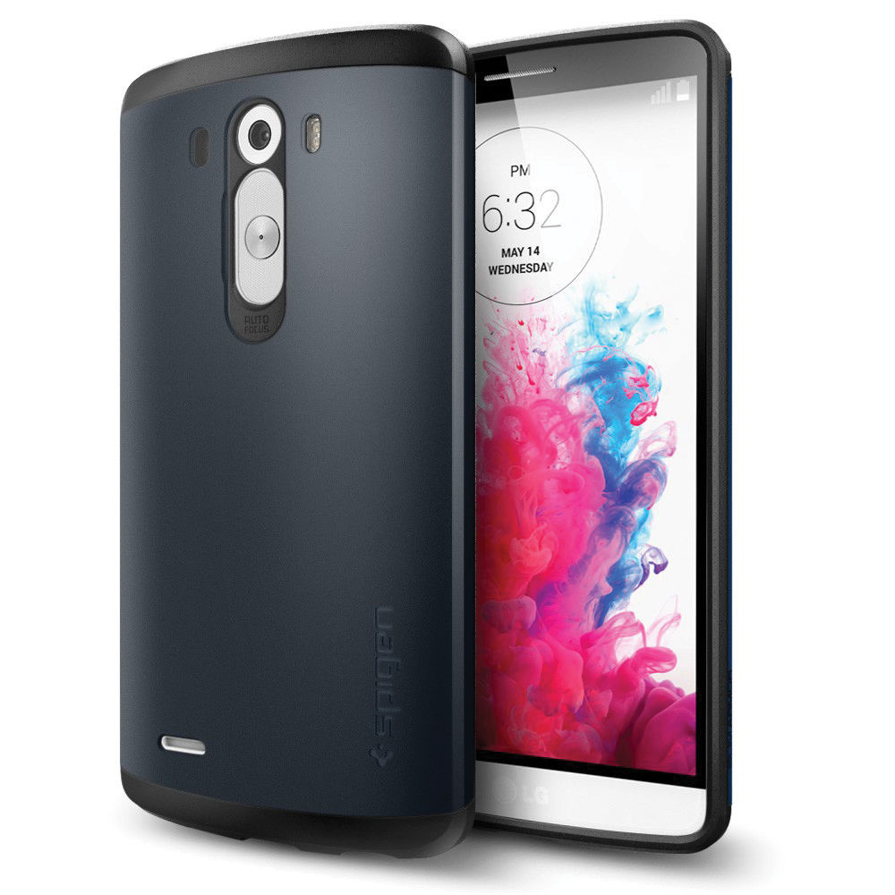 Spigen LG G3 Case Slim Armor (Metal Slate, Retail Packaging)