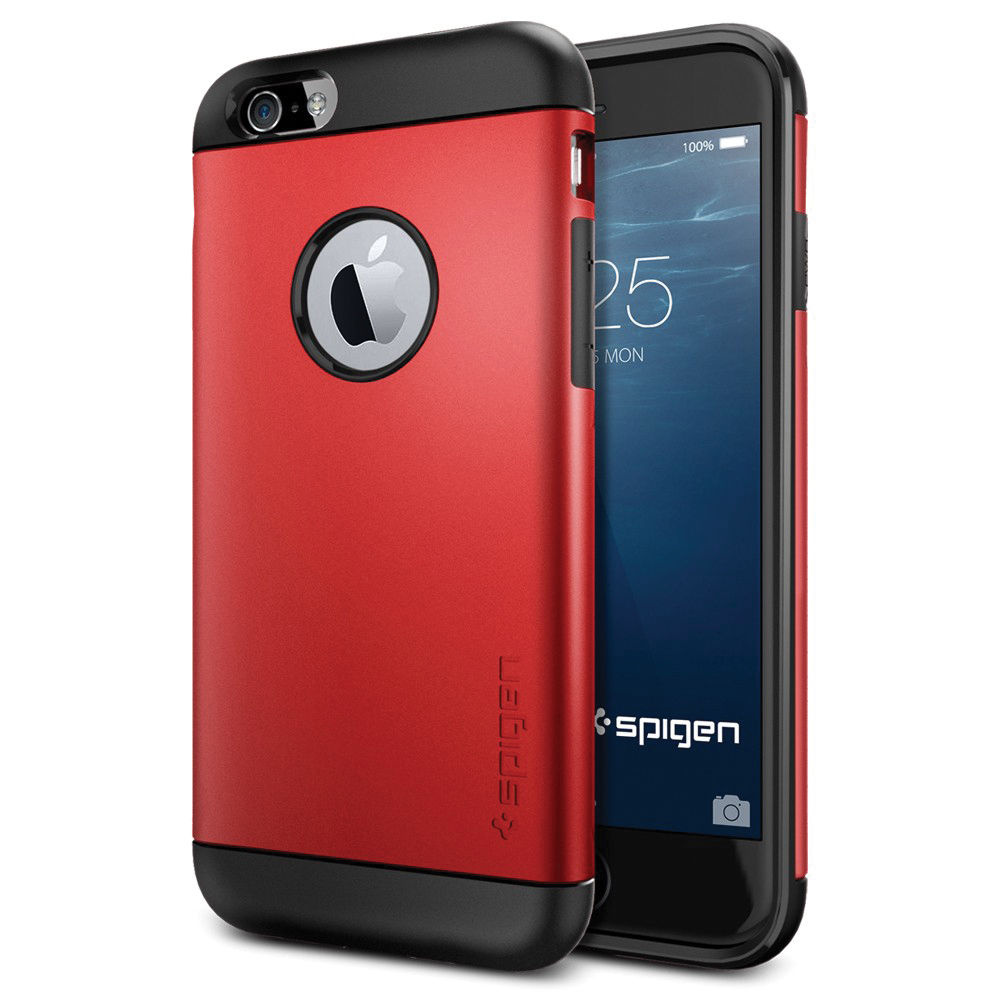 Spigen Apple iPhone 6 Case Slim Armor (Electric Red, Retail Packaging)