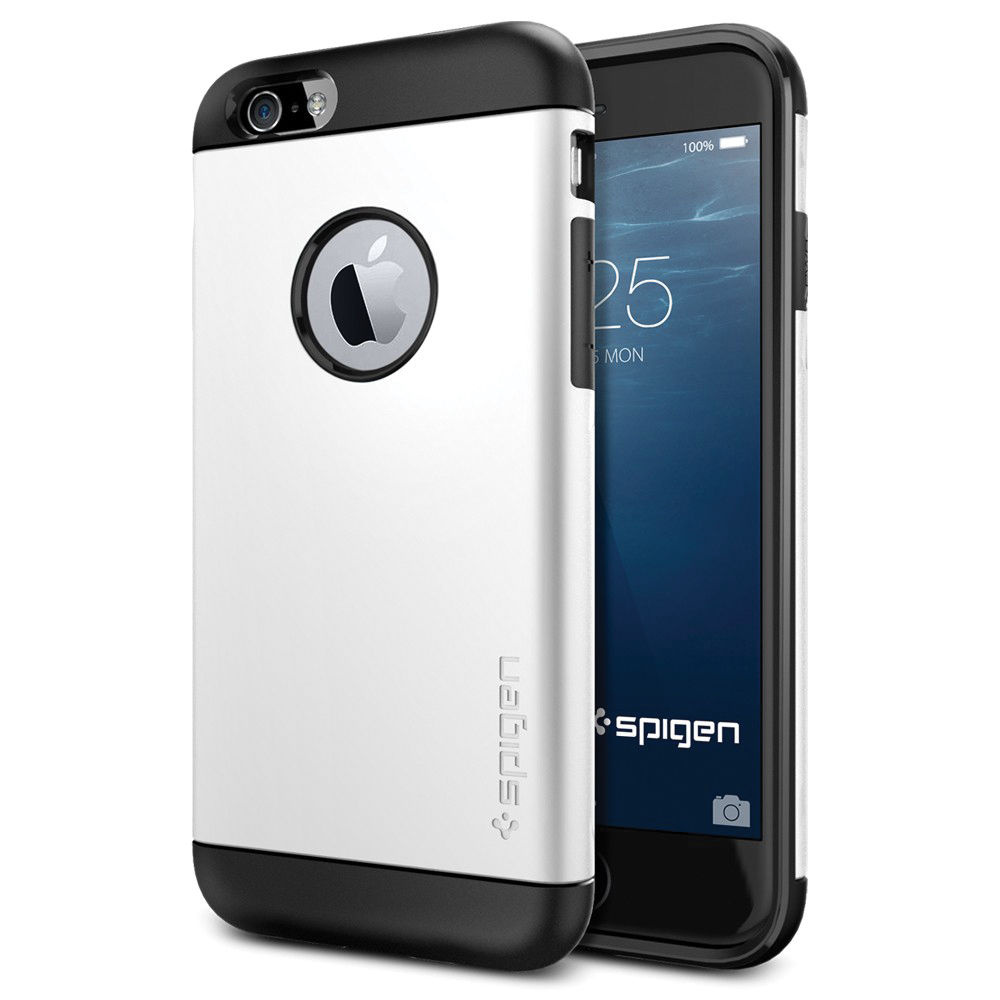 Spigen Apple iPhone 6 Case Slim Armor (Shimmery White, Retail Packaging)