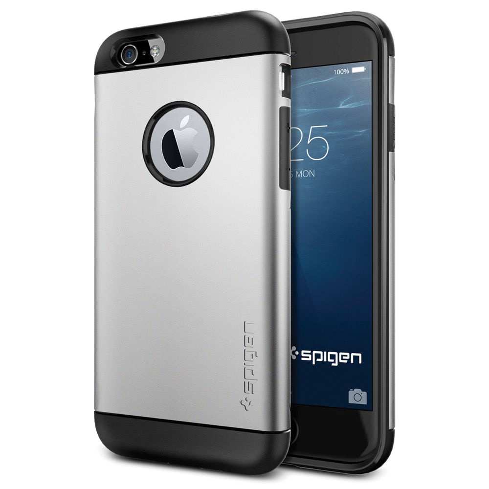 Spigen Apple iPhone 6 Case Slim Armor (Satin Silver, Retail Packaging)