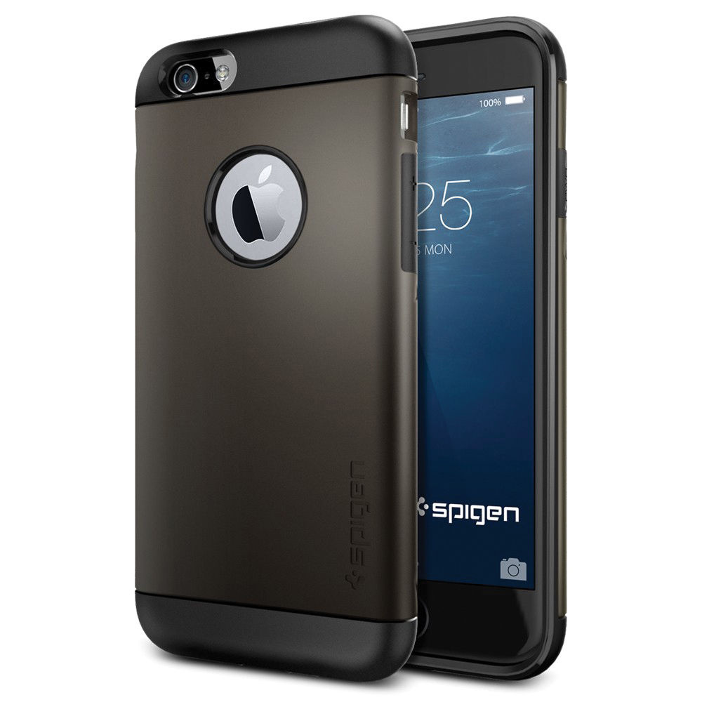 Spigen Apple iPhone 6 Case Slim Armor (Gunmetal, Retail Packaging)