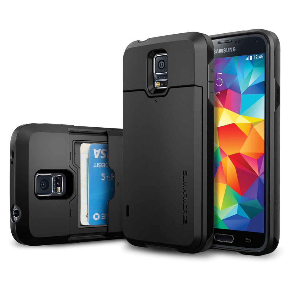Spigen Slim Armor CS Case for Samsung Galaxy S5 (Smooth Black)