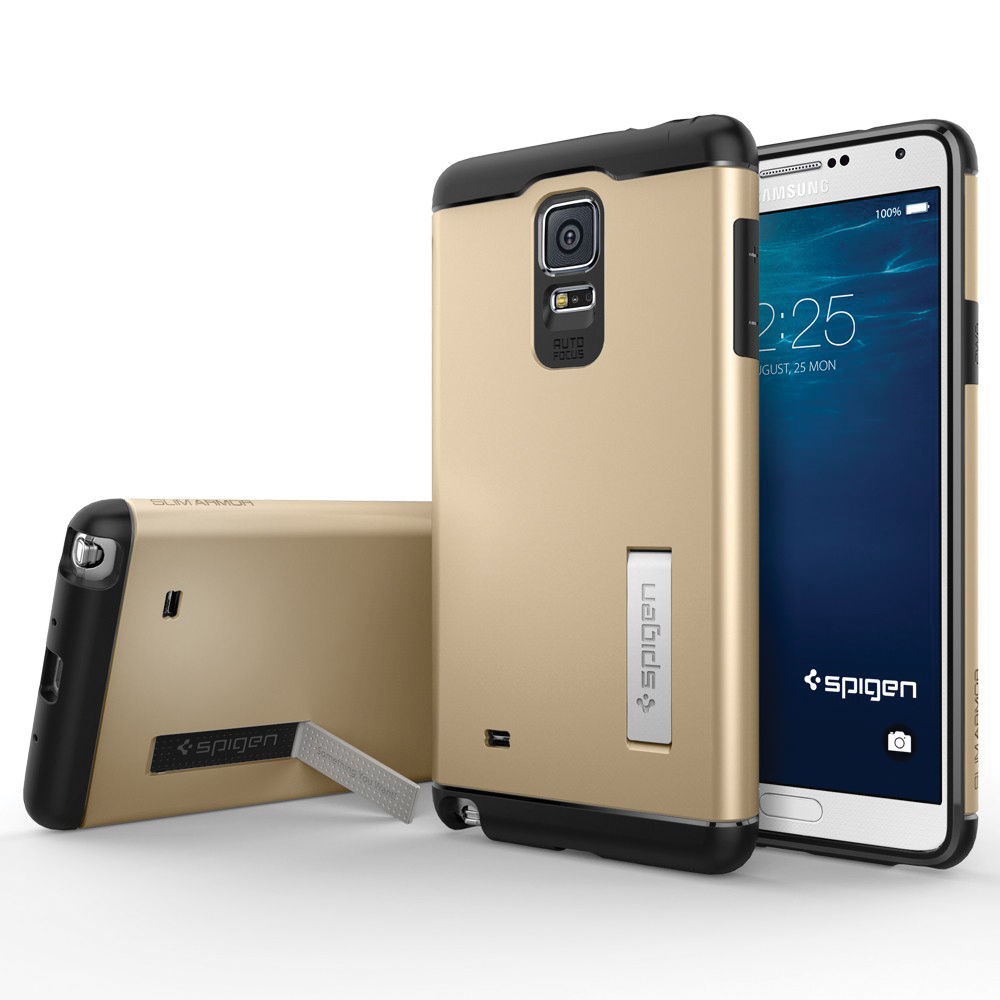 Spigen Samsung Galaxy Note 4 Case Slim Armor (Champagne Gold, Retail Packaging)