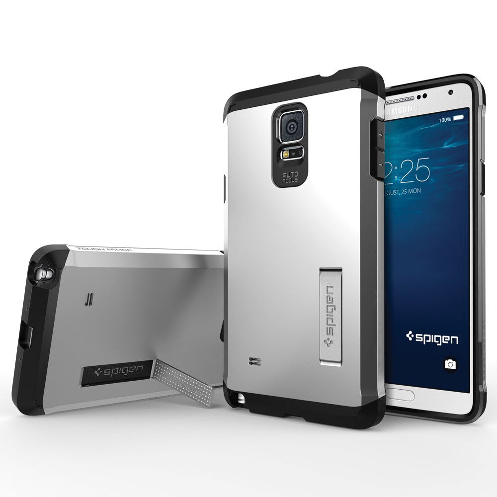 Spigen Tough Armor Case for Samsung Galaxy Note 4 (Satin Silver)