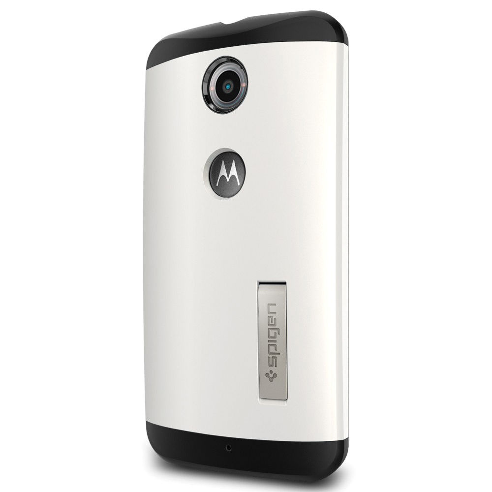 Spigen Motorola Google Nexus 6 Case Slim Armor (Shimmery White, Retail Packaging)
