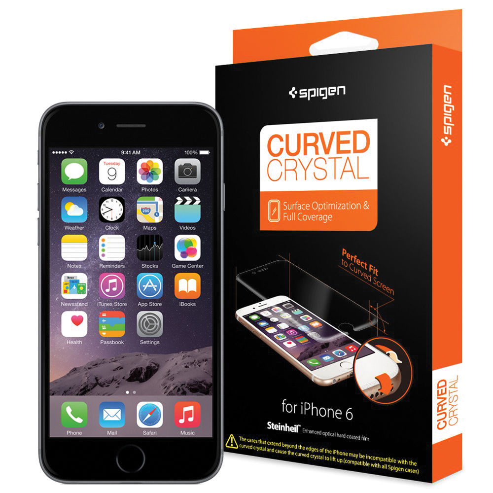 Spigen Steinheil Curved Crystal Screen Protector for Apple iPhone 6 (2-Pack)
