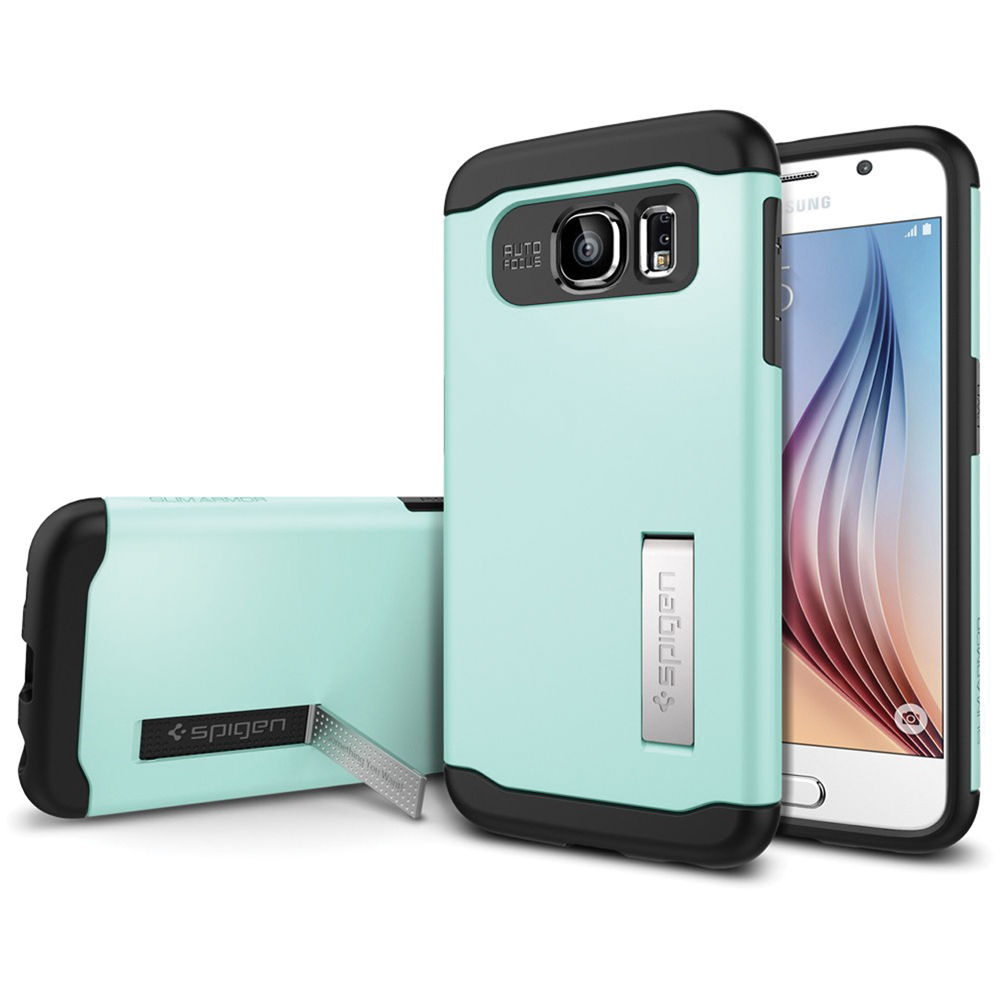 Spigen Samsung Galaxy S6 Case Slim Armor (Mint, Retail Packaging)