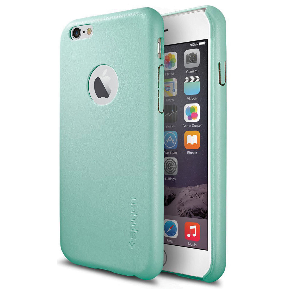 Spigen Leather Fit Case for iPhone 6 (Mint)