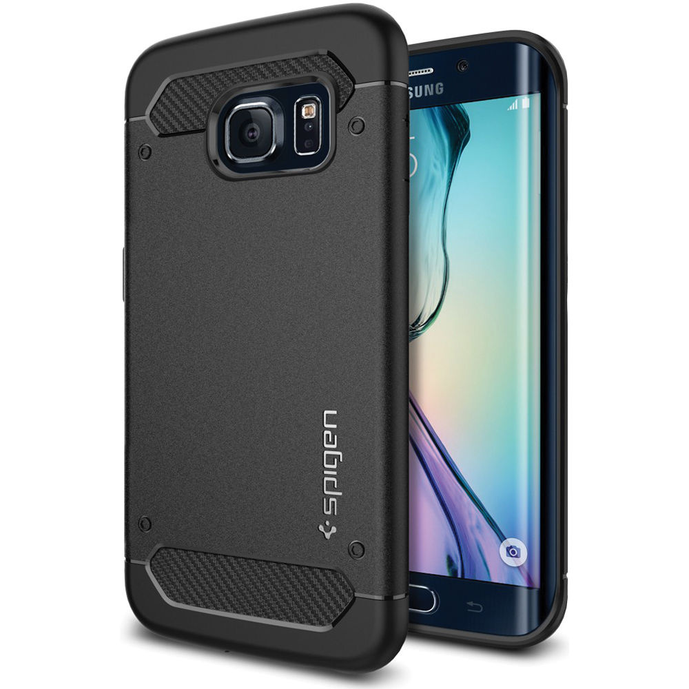 Spigen Rugged Armor Case for Samsung Galaxy S6 Edge (Black)