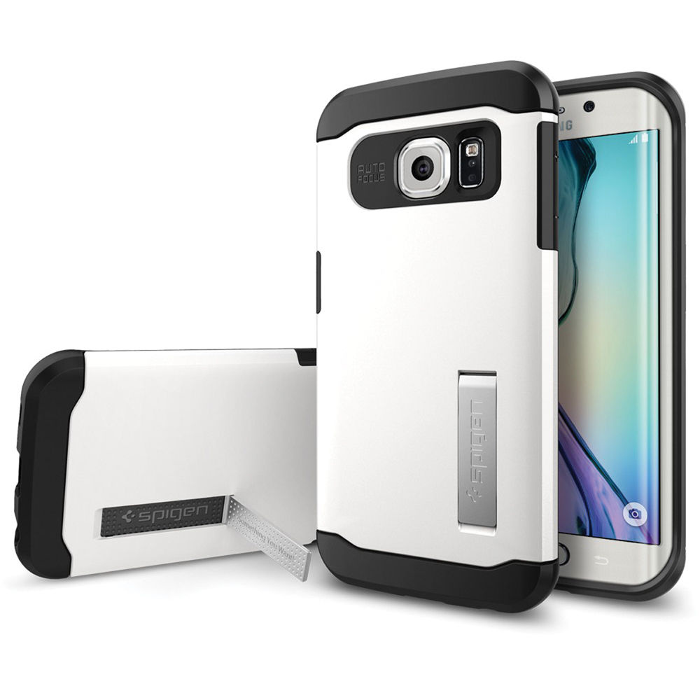 Spigen Samsung Galaxy S6 Edge Case Slim Armor (Shimmery White, Retail Packaging)