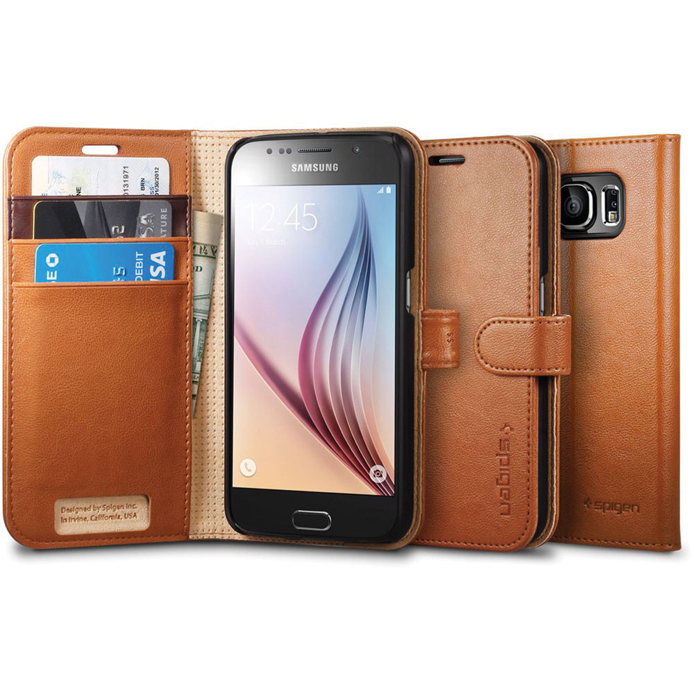 Spigen Case Wallet S for Samsung Galaxy S6 (Brown)