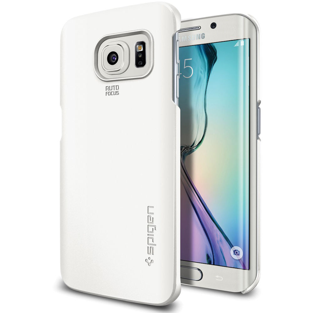 Spigen Thin Fit Case for Samsung Galaxy S6 Edge (Shimmery White)