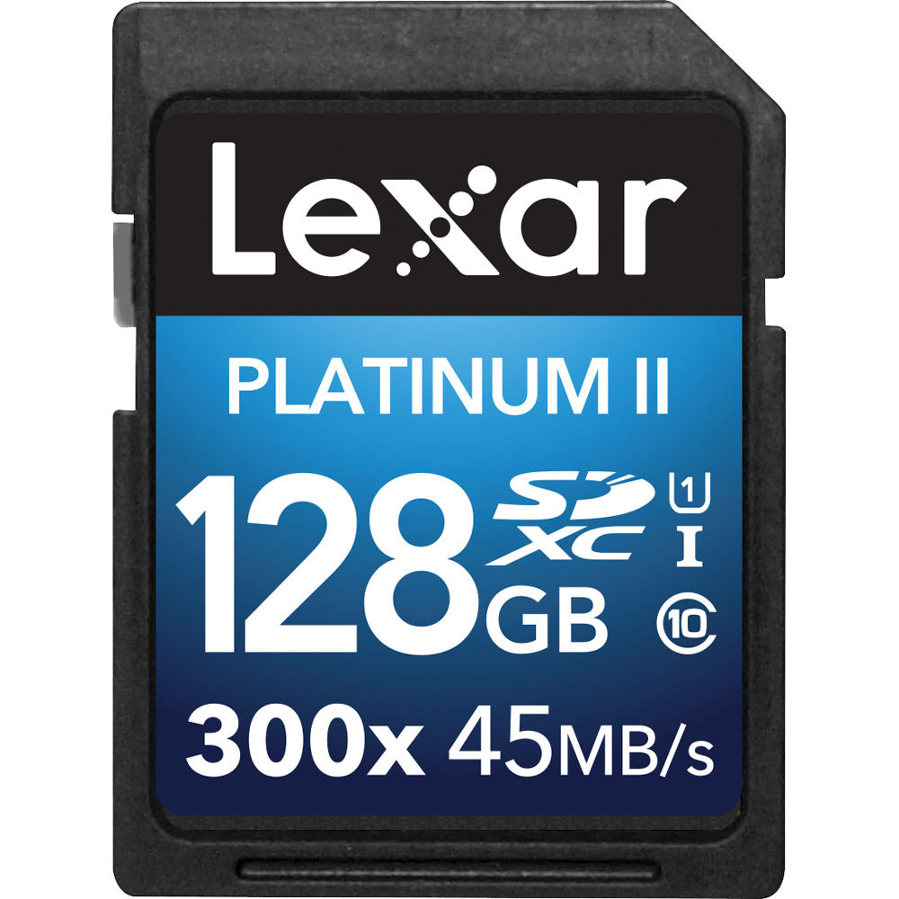 Lexar 128GB Platinum II UHS-I 300x SDXC Memory Card (Class 10)