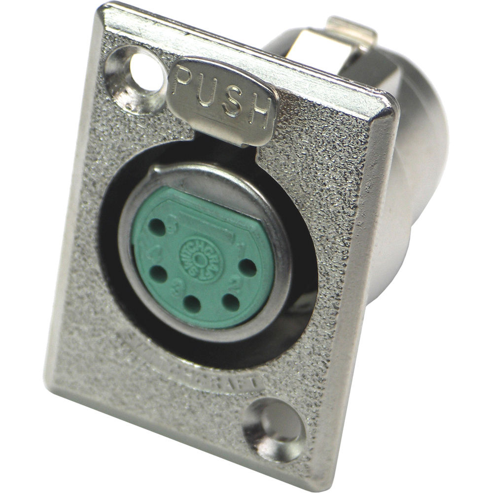 Switchcraft D Series 5-Pin XLR Female (Nickel Finish, Silver Pins)