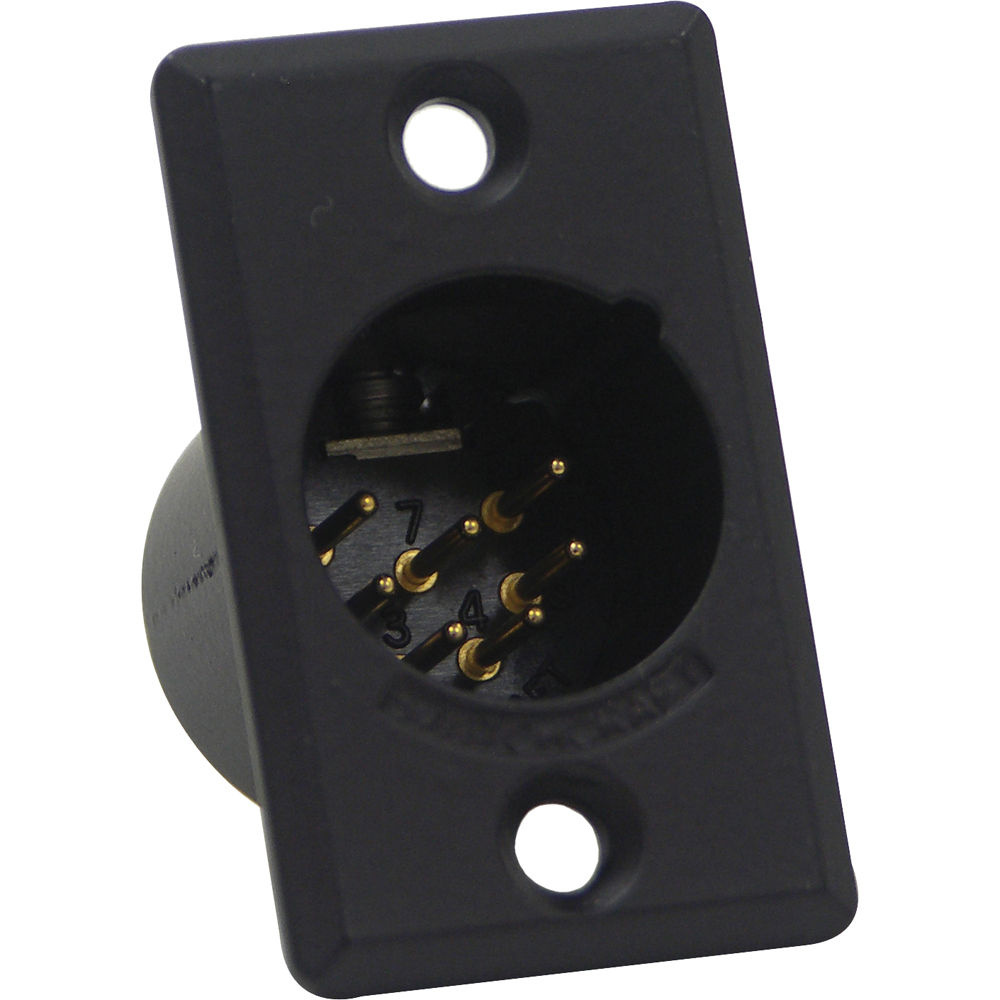 Switchcraft D Series 7-Pin XLR Male (Black Finish, Gold Pins)