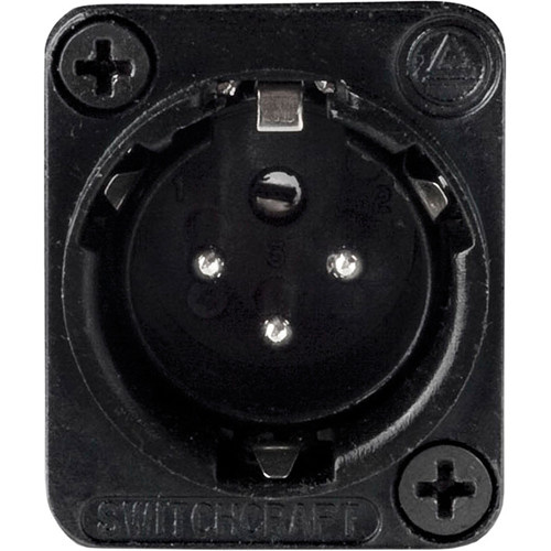 Switchcraft E Series 3-Pin XLR Male Solder Contacts (Black, Silver)