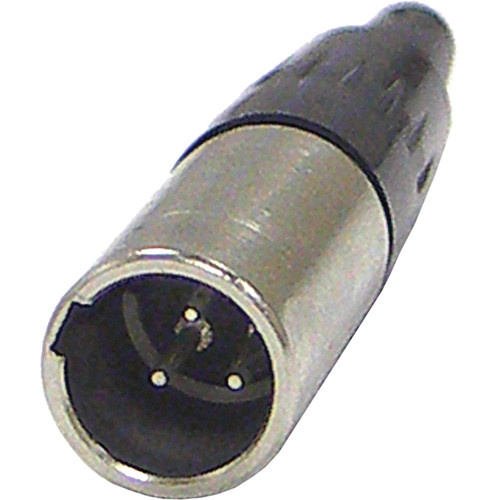 Switchcraft Tini-QG Mini XLR 4-Pin Male Cable Mount (Nickel Finish, Silver Pins)