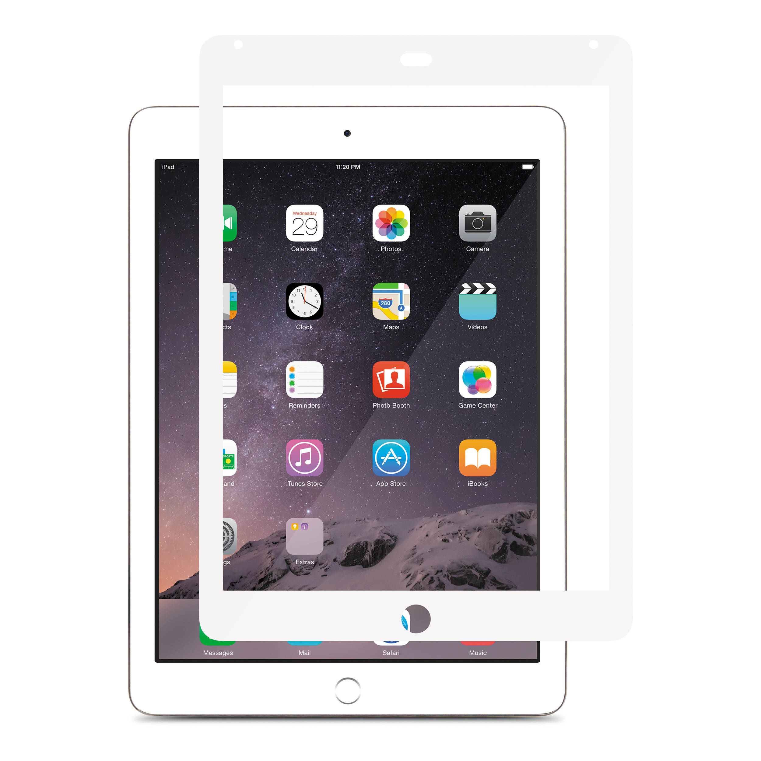 Moshi iVisor XT Screen Protector for iPad Air and iPad Air 2 (White)