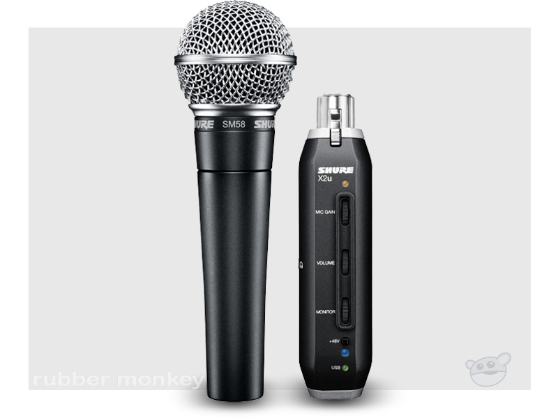 Shure SM58 Microphone and X2U Digital Bundle