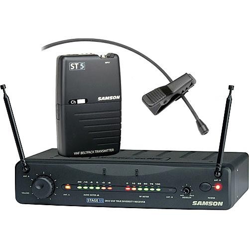 Samson Stage 55 Wireless VHF Bodypack Microphone System with LM10 Lavalier