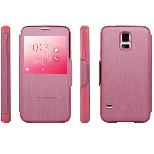 Moshi SenseCover Touch Sensitive Flip Case for Samsung Galaxy S5 (Pink)