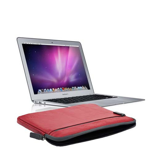 NVS Premium Leather Sleeve for 13" (Red)