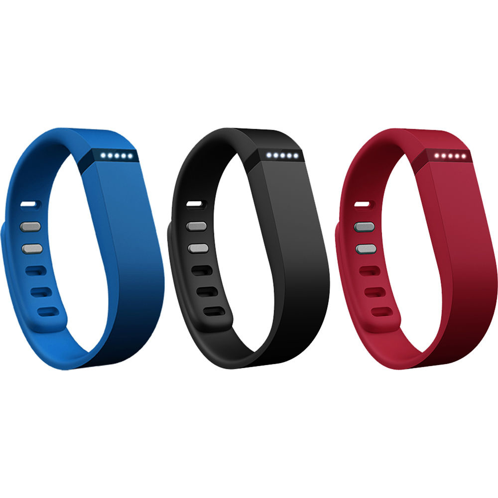 Fitbit Flex Replacement Band Classic 3-Pack (Large, Navy / Red / Blue)